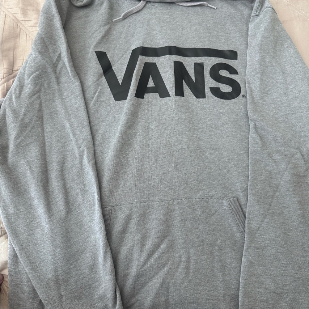 Vans Gray Hoodie with Black Logo